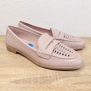 NEW Vince Camuto Woven Leather Caylas Loafers Size 10 W / 41.5 Dusted Mauve Pink